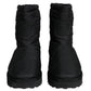 Dolce & Gabbana Black Nylon Padded Mid Calf Men Boots Shoes