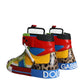 Dolce & Gabbana Multicolor Leather High Top Sneakers Shoes