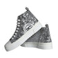 Dolce & Gabbana Silver White Sequined High Top Sneakers Shoes