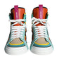 Dolce & Gabbana Multicolor Leather High Top Sneakers Shoes