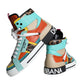 Dolce & Gabbana Multicolor Leather High Top Sneakers Shoes