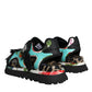 Dolce & Gabbana Multicolor Patchwork Slides Sandals Men Shoes