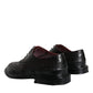 Dolce & Gabbana Black Leather Oxford Wingtip Formal Men Shoes