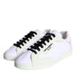 Dolce & Gabbana White Portofino Logo Low Top Trainers Sneakers Shoes