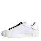 Dolce & Gabbana White Portofino Logo Low Top Trainers Sneakers Shoes