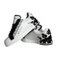 Dolce & Gabbana White Black Leather Crown Milano Sneakers Shoes