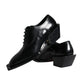 Dolce & Gabbana Black Calfskin Leather Derby Dress Men Shoes