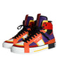 Dolce & Gabbana Multicolor Leather High Top Sneakers Shoes