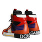 Dolce & Gabbana Multicolor Leather High Top Sneakers Shoes