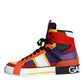 Dolce & Gabbana Multicolor Leather High Top Sneakers Shoes