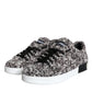 Dolce & Gabbana Black White Wool Low Top Men Sneakers Shoes