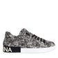 Dolce & Gabbana Black White Wool Low Top Men Sneakers Shoes