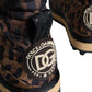 Dolce & Gabbana Brown Leopard Ankle Boots Padded Shoes