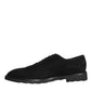 Dolce & Gabbana Black Suede Sicilia Lace Up Formal Shoes