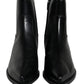 Dolce & Gabbana Black Leather Ankle Boots Booties Shoes