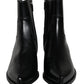 Dolce & Gabbana Black Leather Ankle Boots Booties Shoes