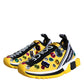 Dolce & Gabbana Yellow Sorrento Crystals Sneakers Womens Shoes