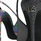 Dolce & Gabbana Multicolor Leather Slingback High Heels Sandals Shoes