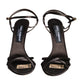 Dolce & Gabbana Brown Ankle Strap Stiletto High Heels Sandals Shoes