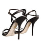 Dolce & Gabbana Brown Ankle Strap Stiletto High Heels Sandals Shoes