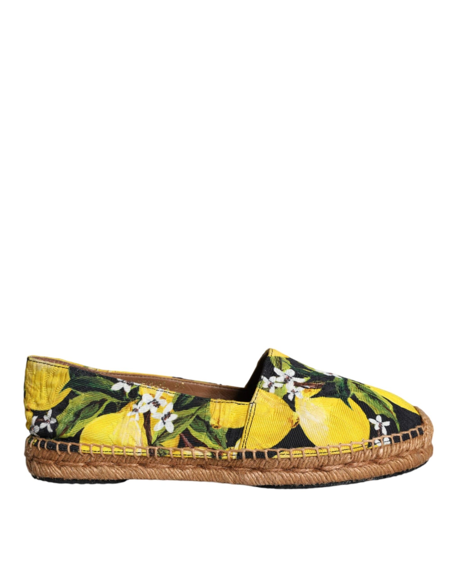 Dolce & Gabbana Multicolor Lemon Slip On Espadrilles Shoes