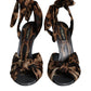 Dolce & Gabbana Brown Leopard Keira Heels Sandals Shoes