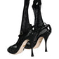 Dolce & Gabbana Black Mesh Stiletto Heels Sandals Shoes