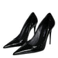 Dolce & Gabbana Black Patent Leather High Heels Pumps Shoes