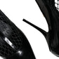 Dolce & Gabbana Black Mesh Patent Leather Heels Pumps Shoes