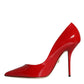 Dolce & Gabbana Red Patent Leather High Heels Pumps Shoes