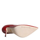 Dolce & Gabbana Red Patent Leather High Heels Pumps Shoes