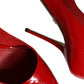 Dolce & Gabbana Red Patent Leather High Heels Pumps Shoes