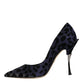 Dolce & Gabbana Violet Leopard Lurex High Heels Pumps Shoes