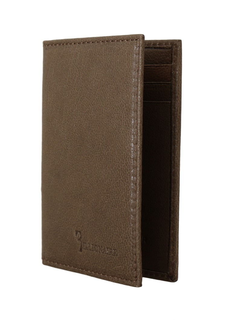 Billionaire Italian Couture Brown Leather Bifold Wallet