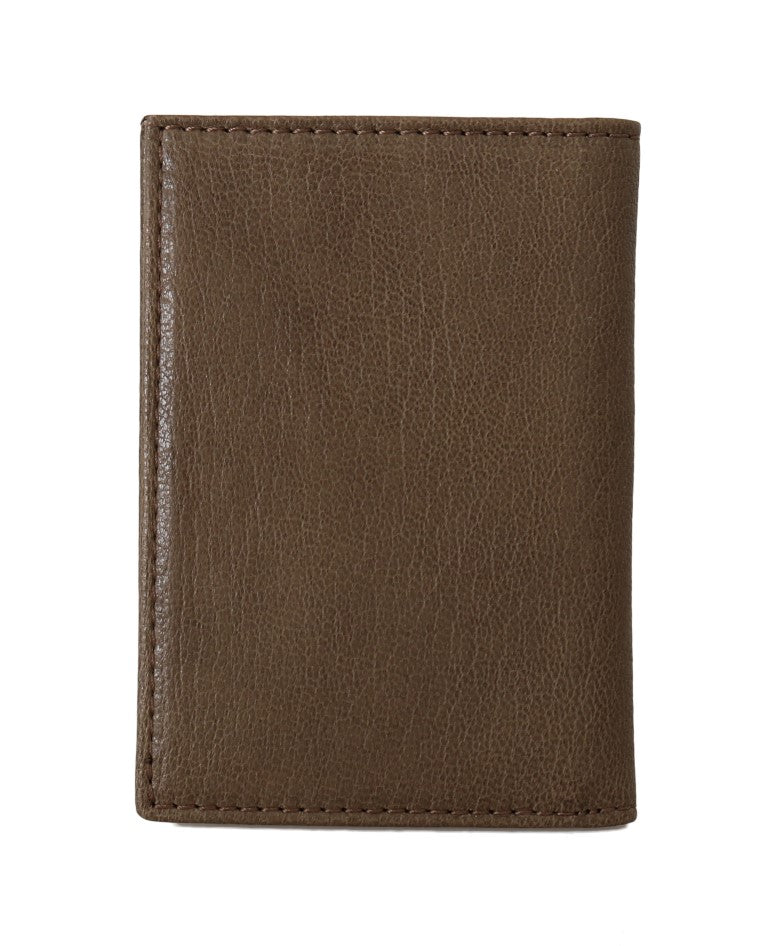 Billionaire Italian Couture Brown Leather Bifold Wallet