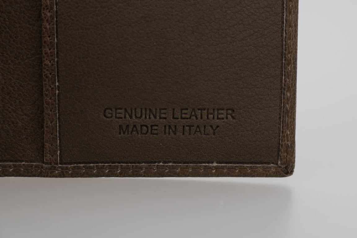 Billionaire Italian Couture Brown Leather Bifold Wallet