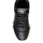 Dolce & Gabbana Black White DAYMASTER Leather Sneakers Shoes