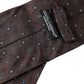 Dolce & Gabbana Brown Silk Branded Logo Adjustable Men Tie