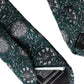 Dolce & Gabbana Green Floral Print Silk Adjustable Men Tie