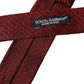 Dolce & Gabbana Red Patterned 100% Silk Adjustable Men Tie