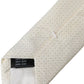 Dolce & Gabbana Off White Patterned Silk Classic Adjustable Tie