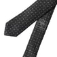 Dolce & Gabbana Black Polka Dot Silk Adjustable Men Tie