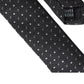 Dolce & Gabbana Black Polka Dot Silk Adjustable Men Tie