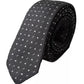 Dolce & Gabbana Black Polka Dot Silk Adjustable Men Tie