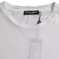 Dolce & Gabbana White Cotton Round Neck Short Sleeve T-shirt