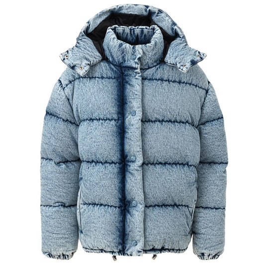 Miu Miu Blue Denim Puffy Down Jacket