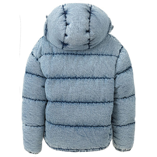 Miu Miu Blue Denim Puffy Down Jacket