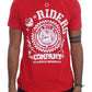 Frankie Morello Red Cotton RIDERS Crewneck T-Shirt