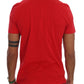 Frankie Morello Red Cotton RIDERS Crewneck T-Shirt