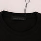 Frankie Morello Black Cotton RIDERS Crewneck T-Shirt